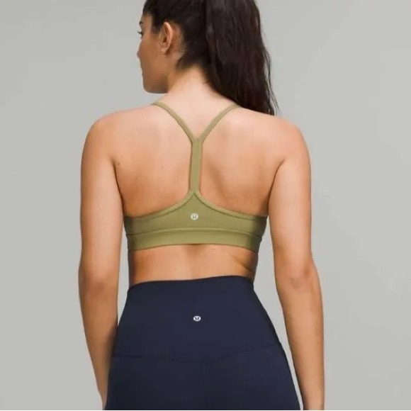 lululemon athletica Other - LULULEMON Flow Y Bra Nulu Light Support, A–C Cups - Bronze Green - Size 10